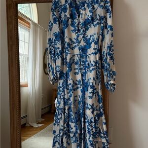 And other stories size 8 Floral Blue and White Women's Dress